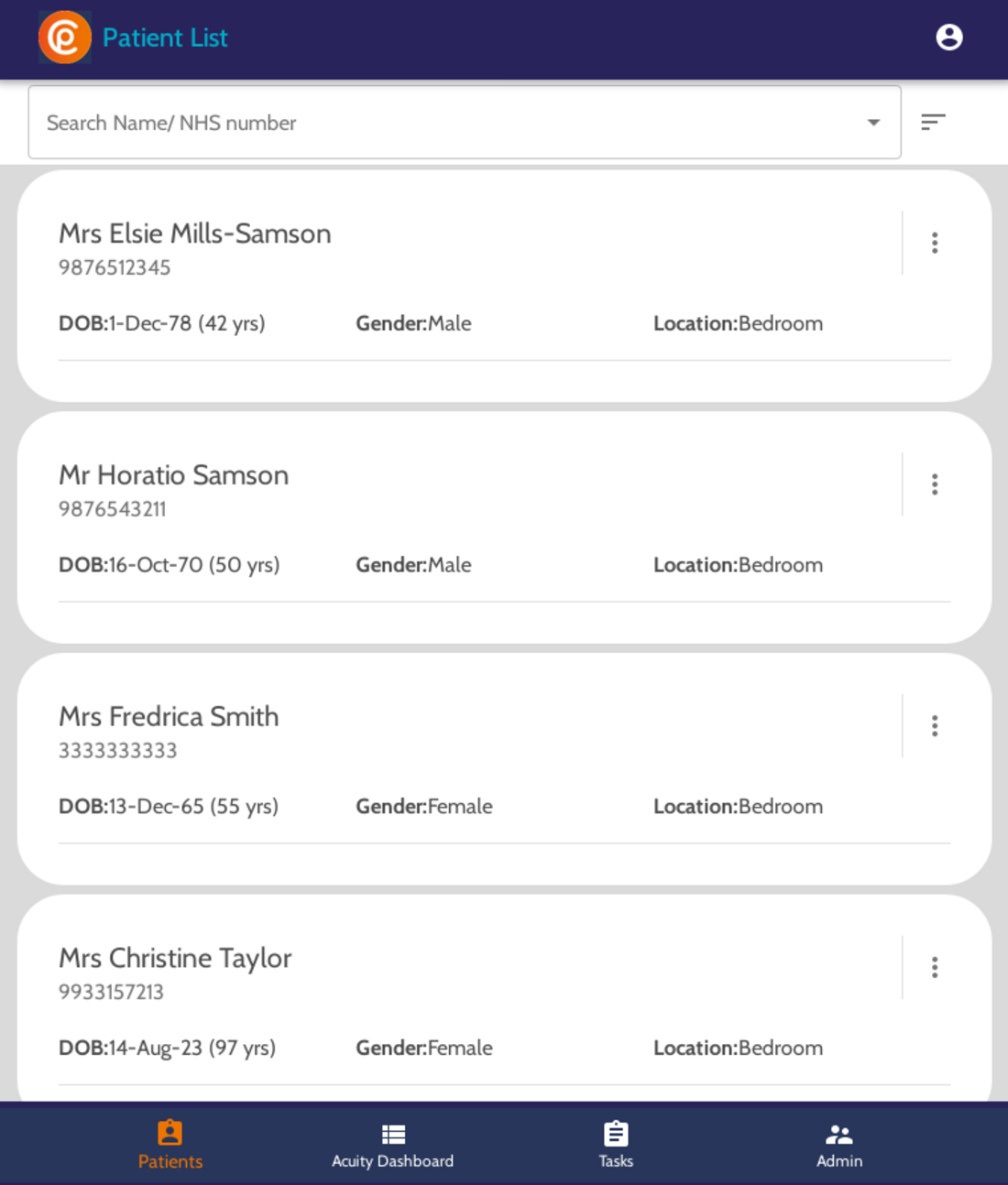 Care Precision application, March 2021
